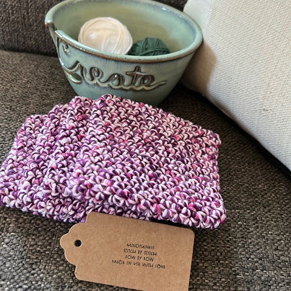 NWT 4 Coasters Made in USA with 100% recycled cotton! Perfect to use as trivet! - Picture 3 of 3